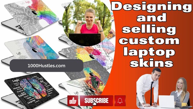 Stand out in style with 1000 Hustles' custom laptop skins - the perfect accessory for both creativity and functionality!