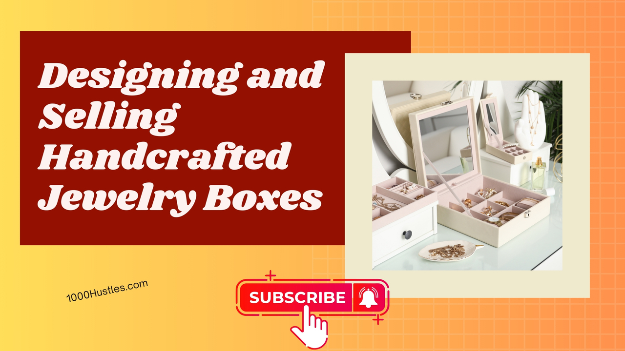 Discover the art of designing and selling unique handcrafted jewelry boxes with 1000 Hustles - your go-to source for stunning and functional pieces that capture the heart and soul of every jewelry lover.